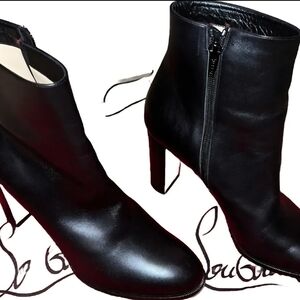 Christian Louboutin Sleek Black Ankle Booties